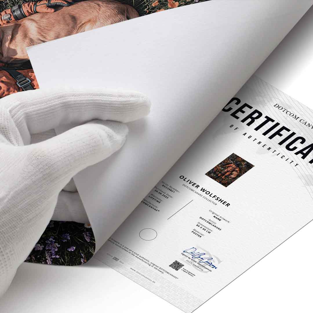 DOTCOMCANVAS® Astronaut's Loyal Companion Poster – Certificate