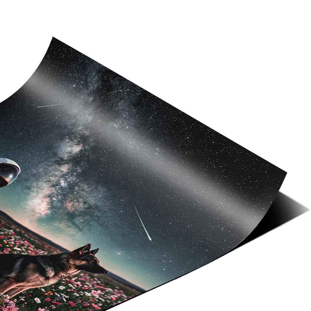 DOTCOMCANVAS® Astronaut's Silent Night Poster – Corner Detail 2