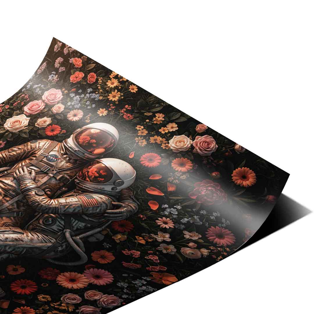 DOTCOMCANVAS® Eternal Love of Astronauts Poster – Corner Detail 2