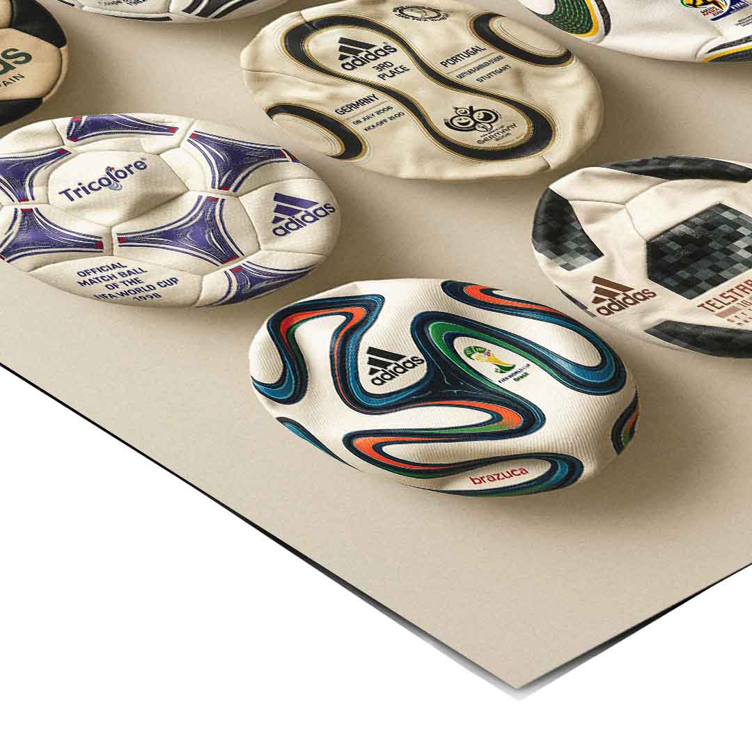 Flat World Cup Ball collection - Poster