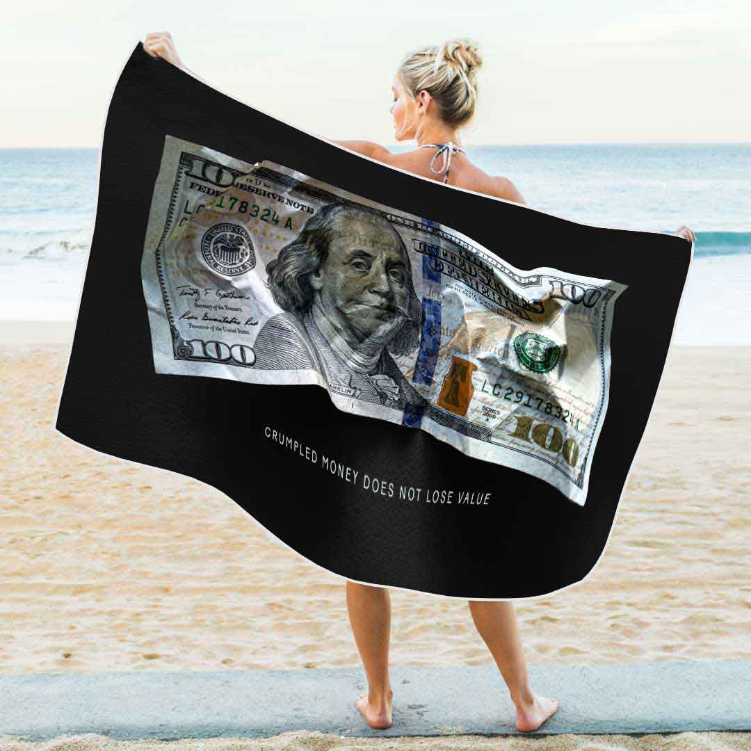 Bath towel - Crumbled Money