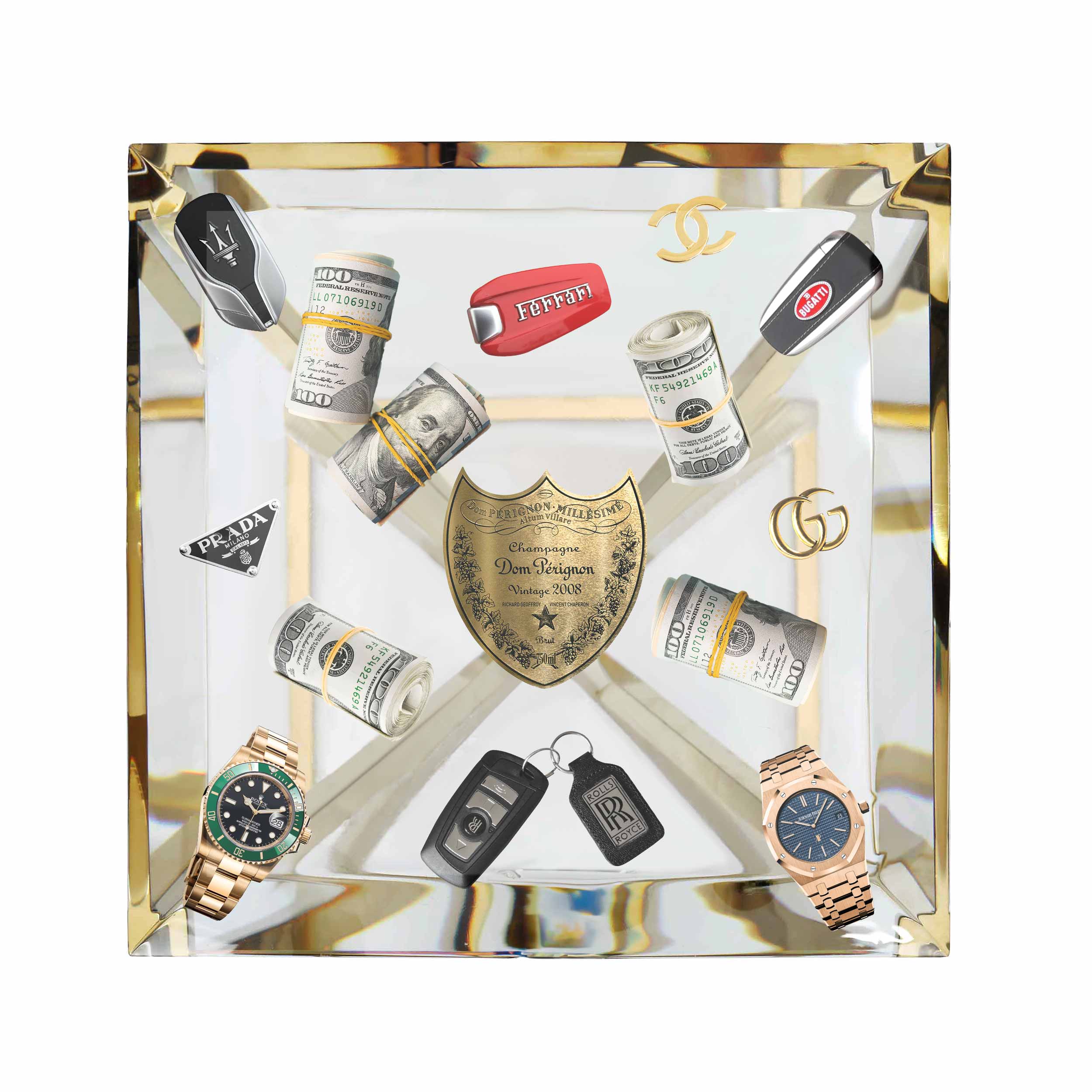 Save Water Drink Champagne Epoxid Tisch