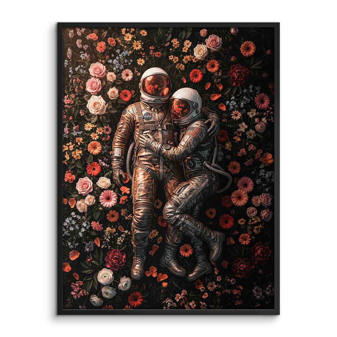 DOTCOMCANVAS® Eternal Love of Astronauts Poster – Frame Front