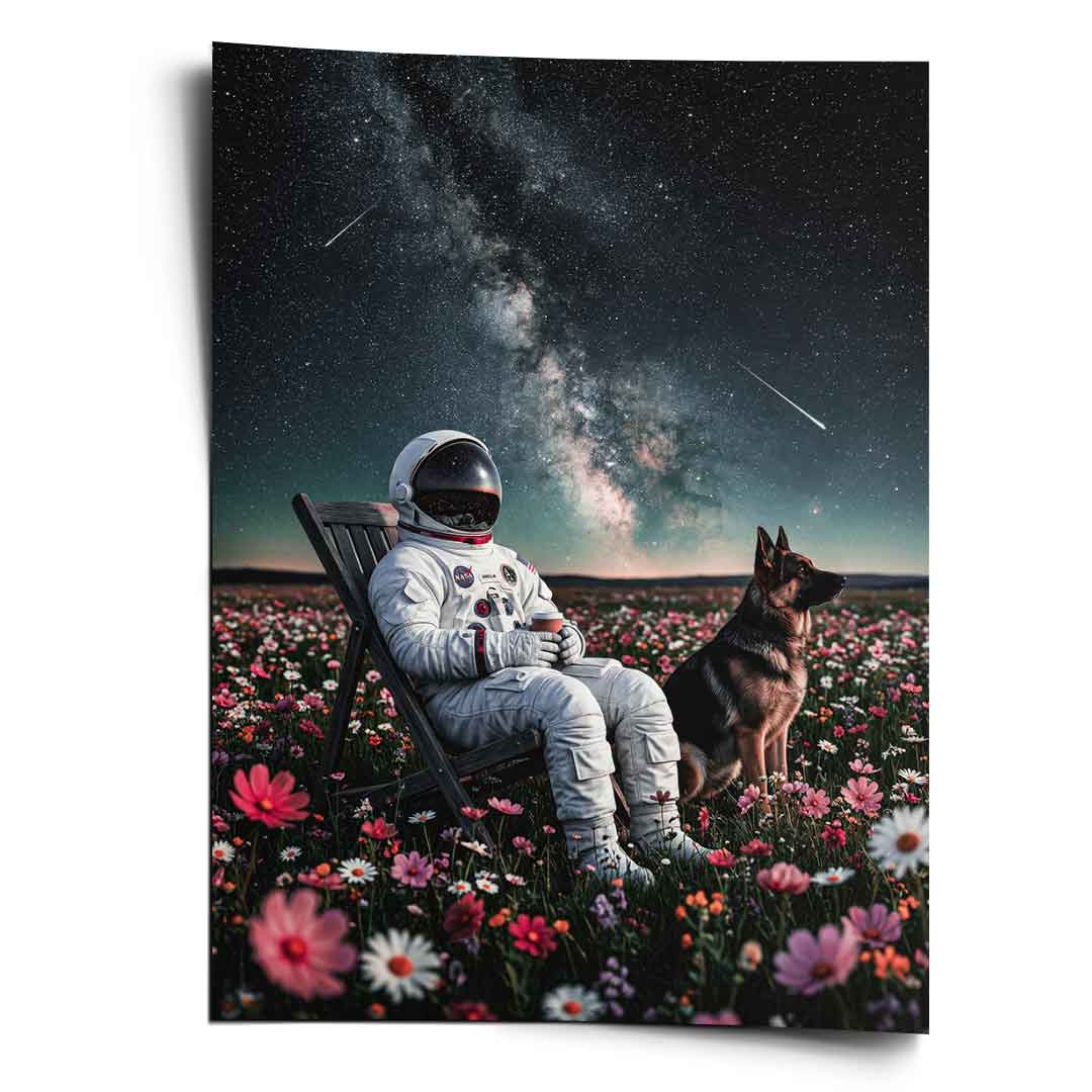 DOTCOMCANVAS® Astronaut's Silent Night Poster – Front