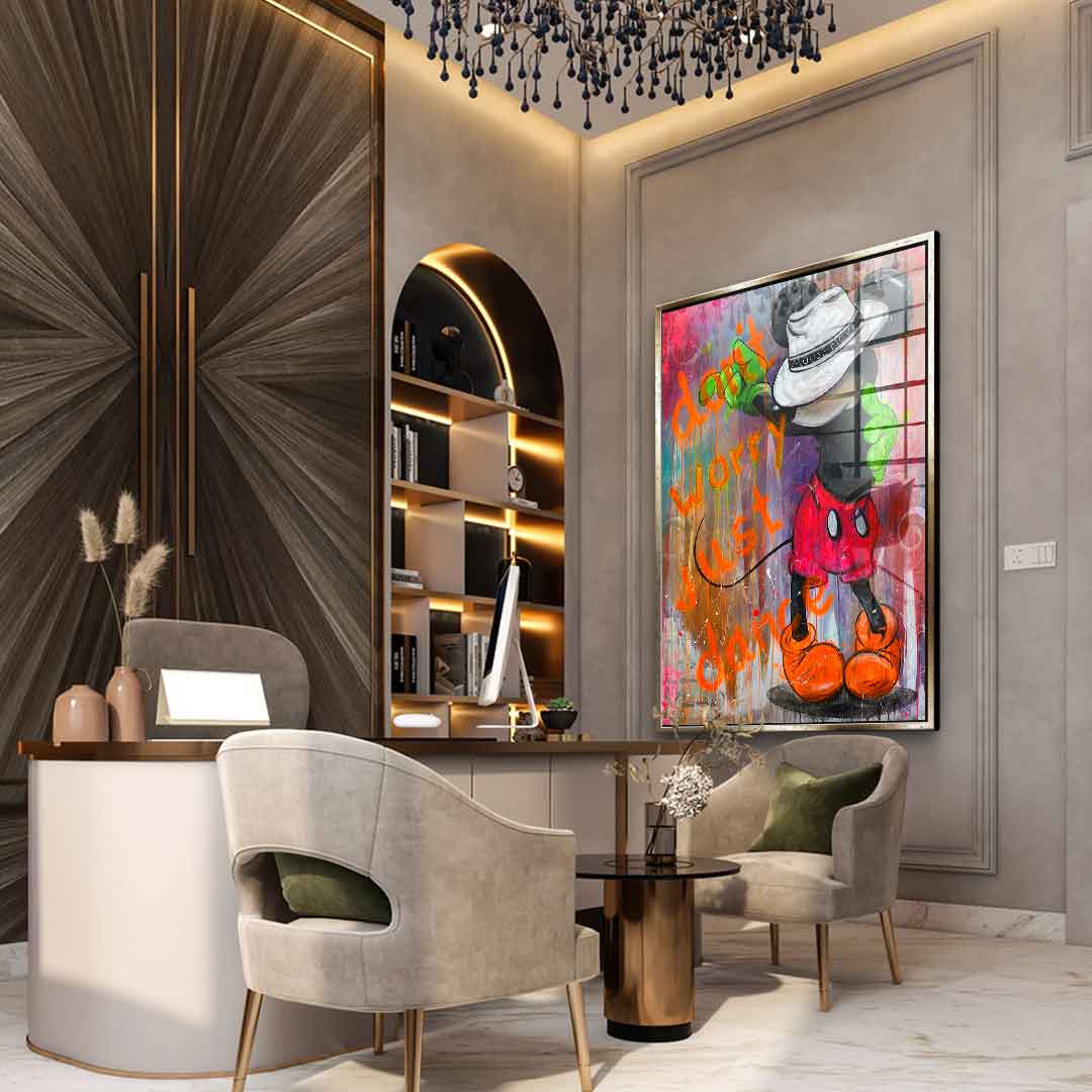 Don't worry, just dance - acrylic glass