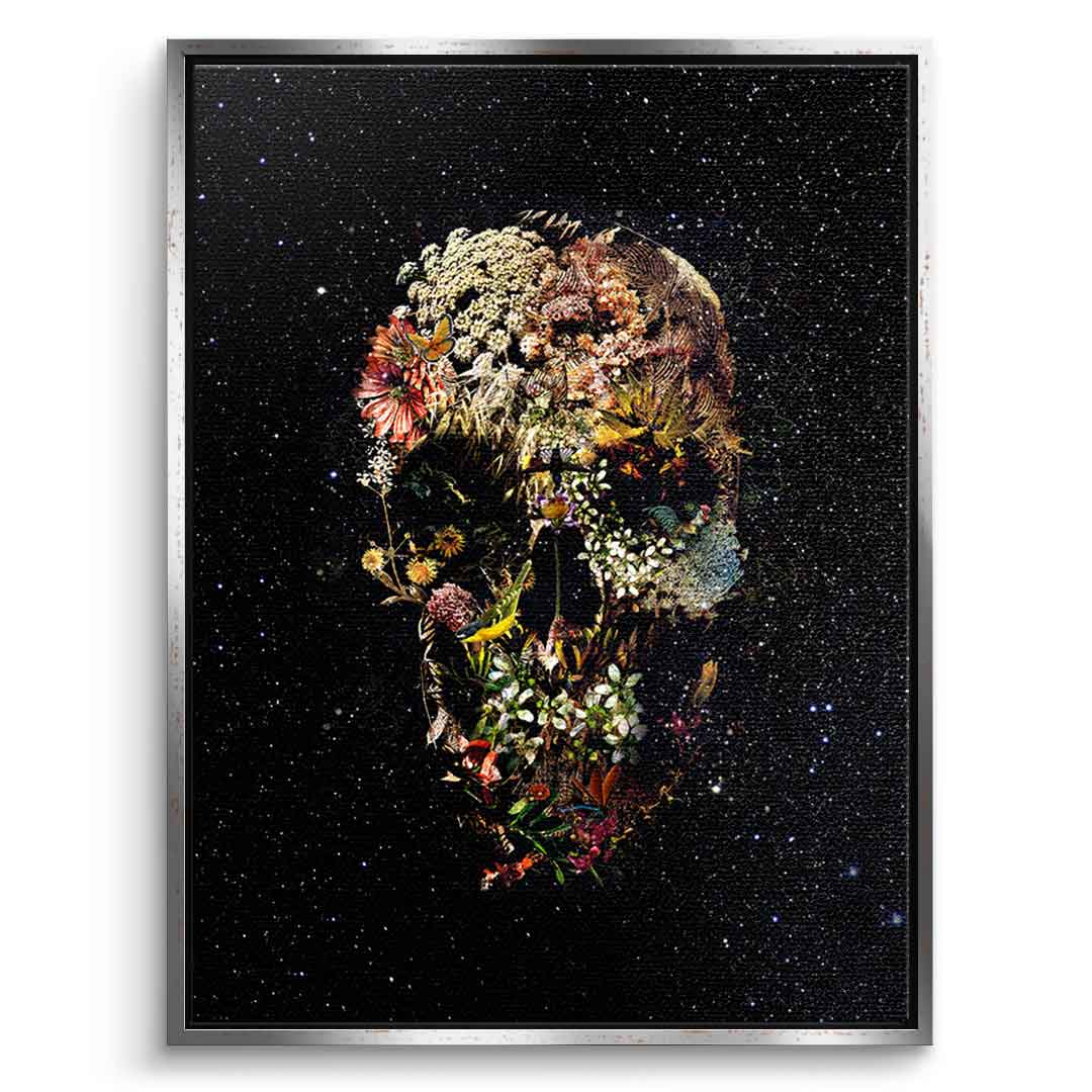 Black Flower Skull