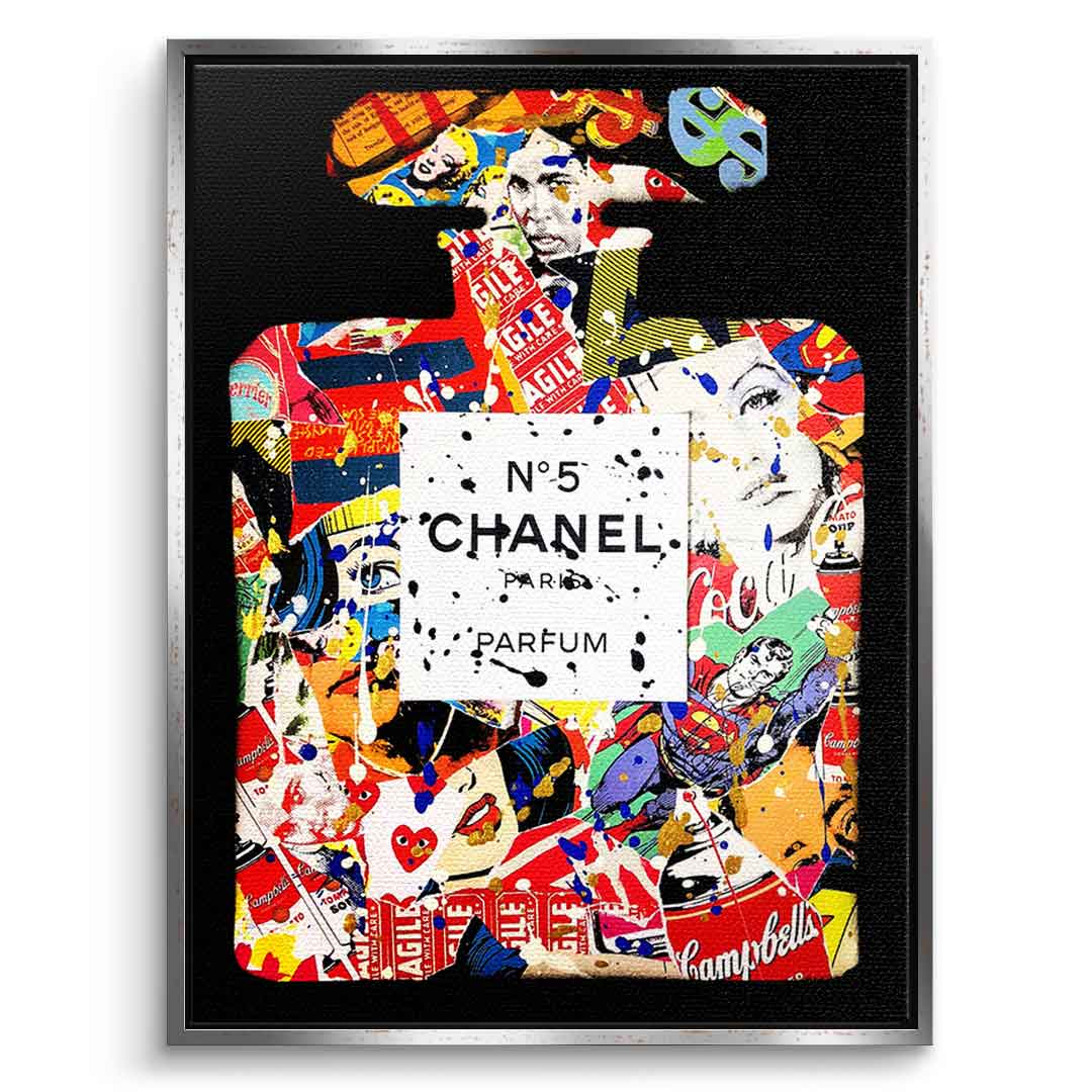 Canvas print Chanel N°5 Perfume Pop Art portrait wall art
