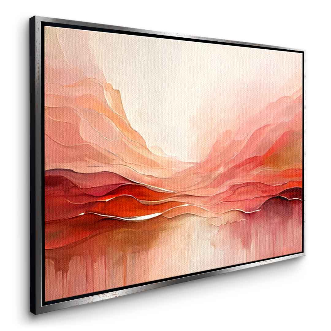 Crimson Peaks And Coral Valleys