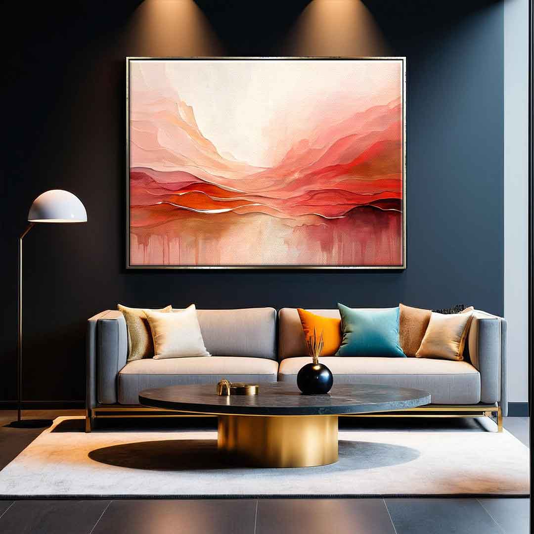 Crimson Peaks And Coral Valleys