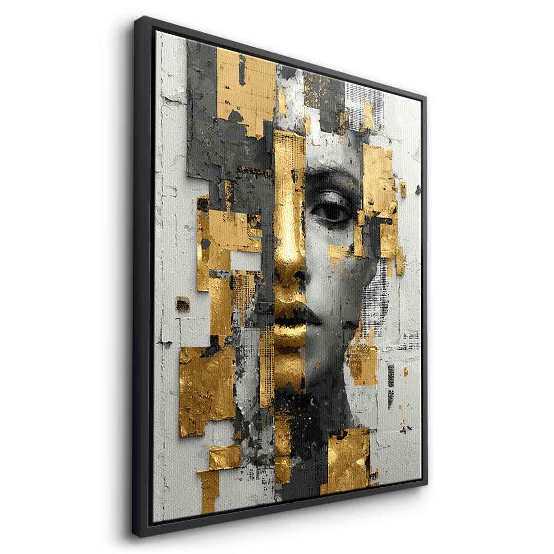 Gold White Half Face