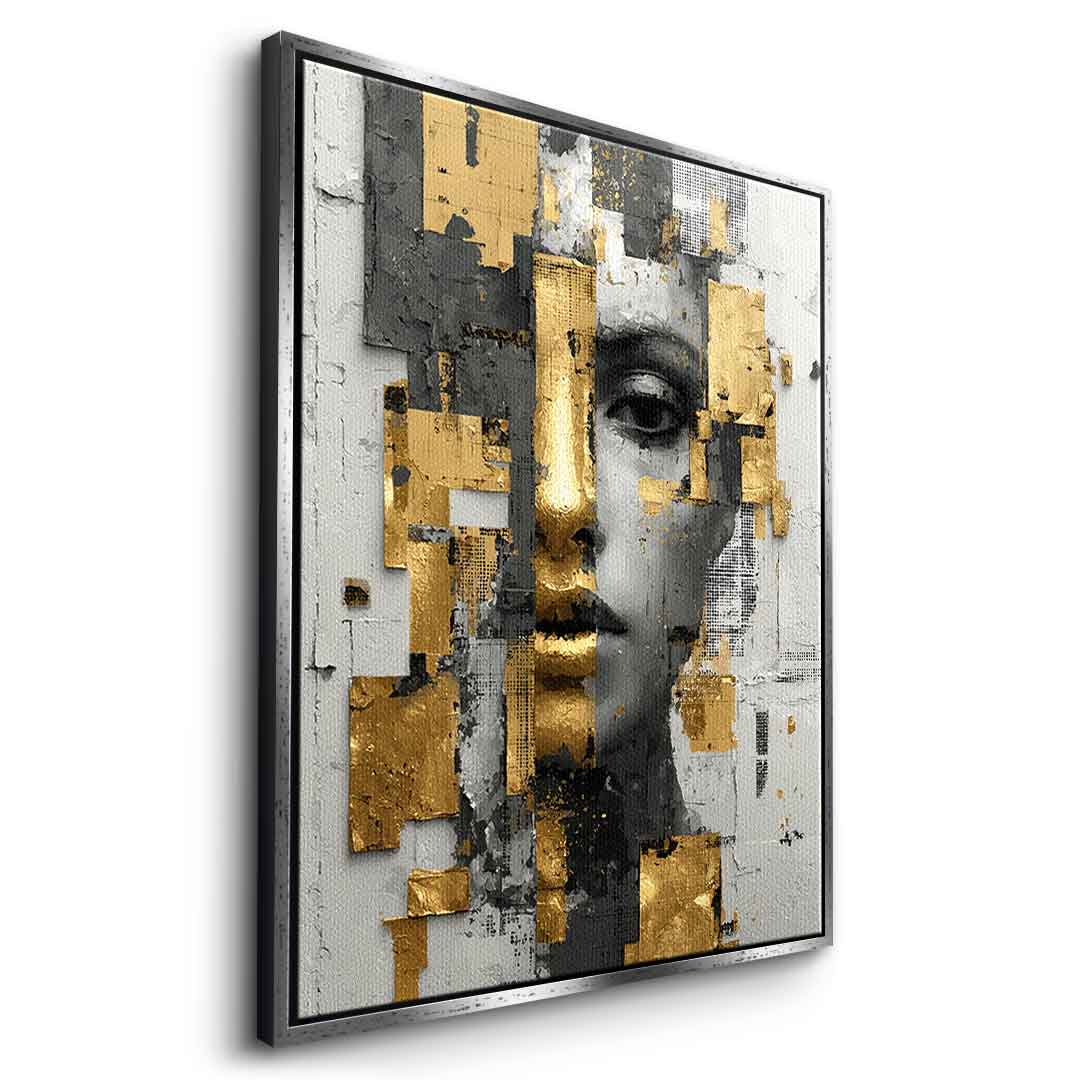 Gold White Half Face