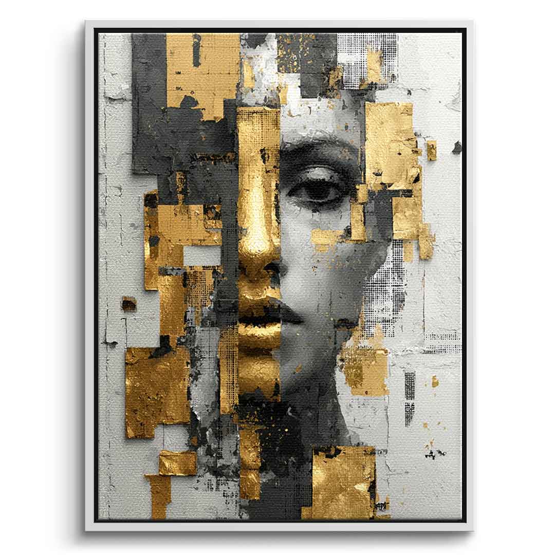 Gold White Half Face