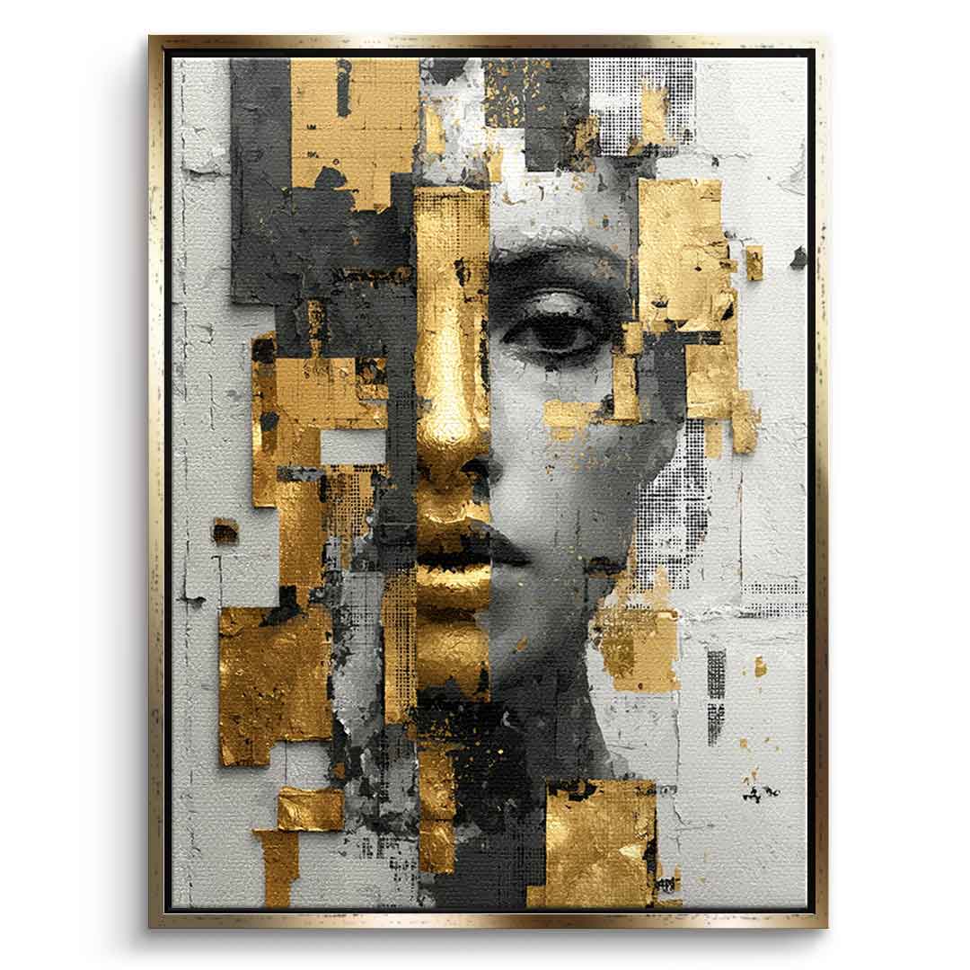 Gold White Half Face