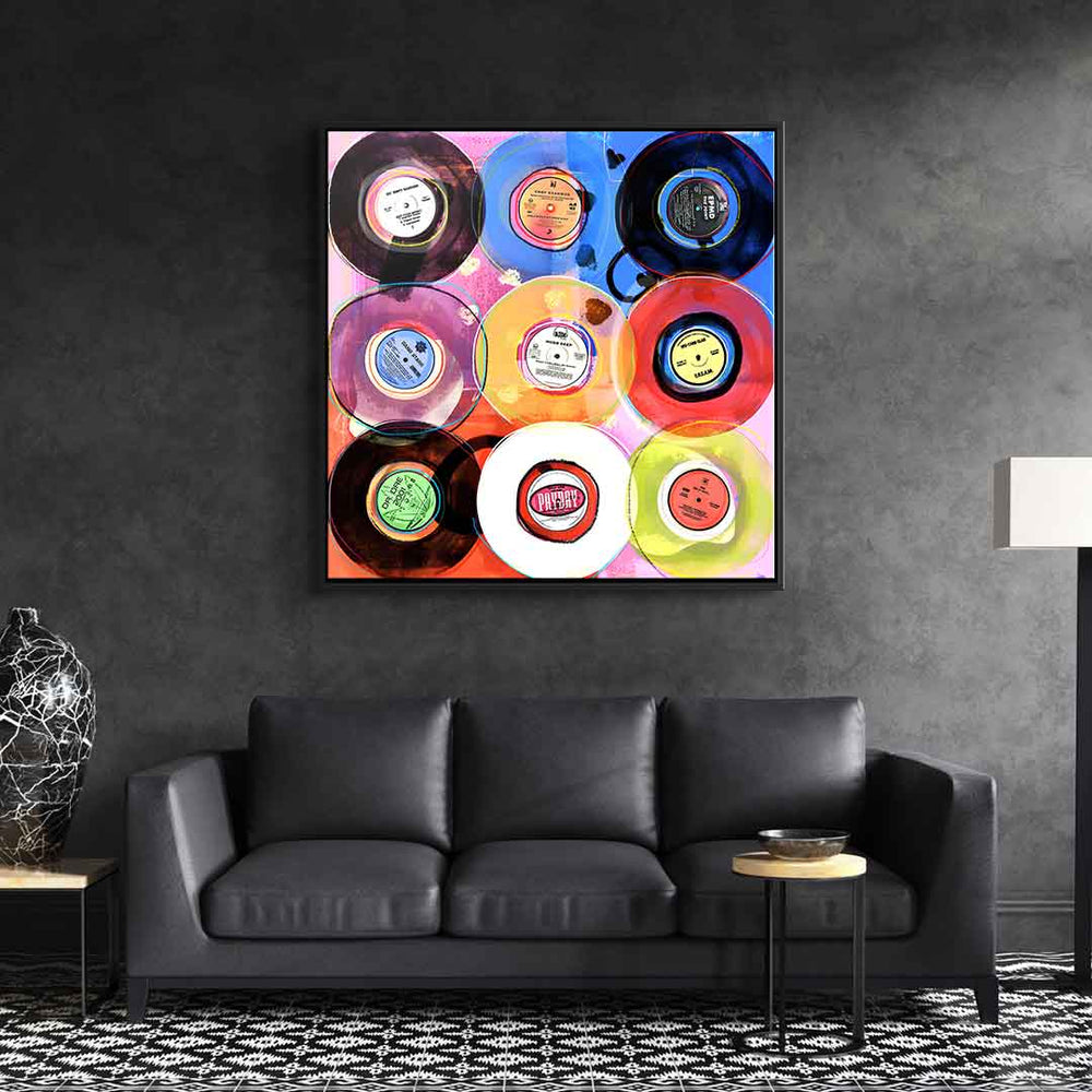 Hip-Hop Vinyl Collection Leinwandbild – Ansicht 2