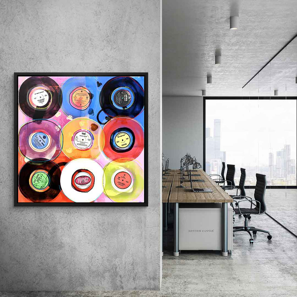 Hip-Hop Vinyl Collection Leinwandbild – Ansicht 3