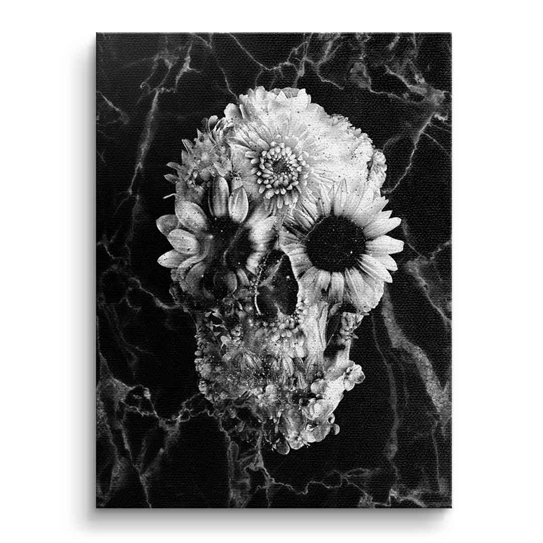 Marble Floral Skull