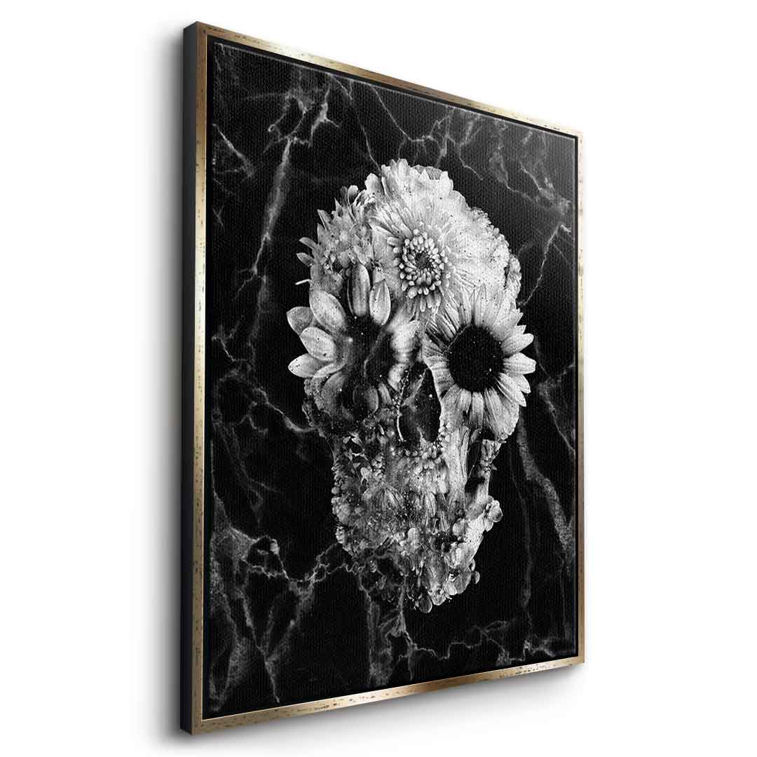 Marble Floral Skull