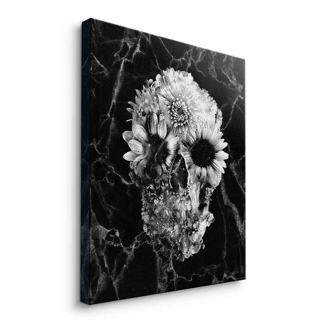 Marble Floral Skull