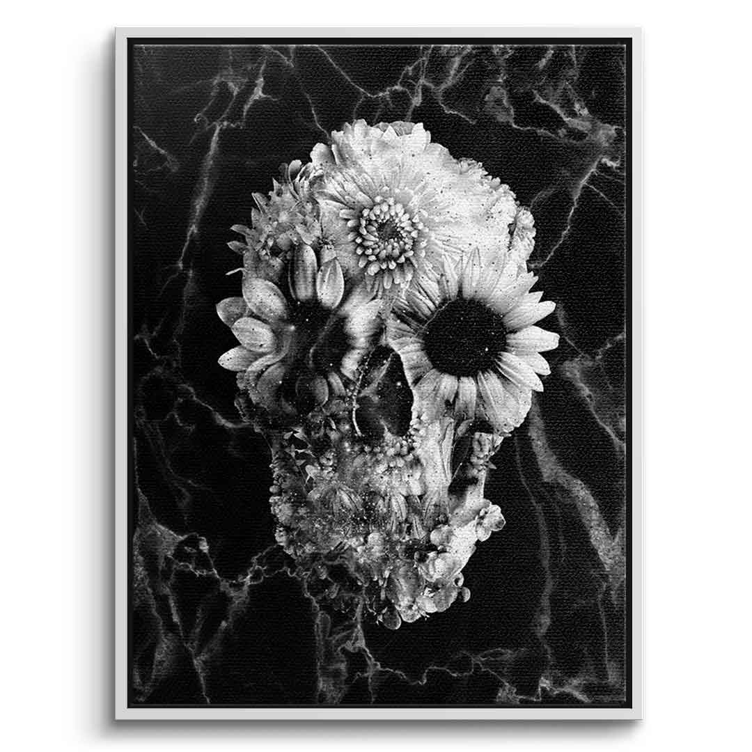 Marble Floral Skull