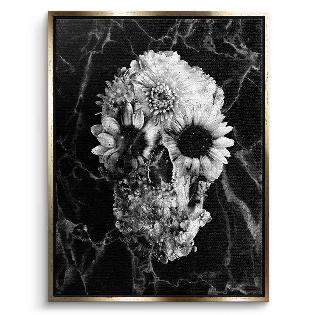 Marble Floral Skull