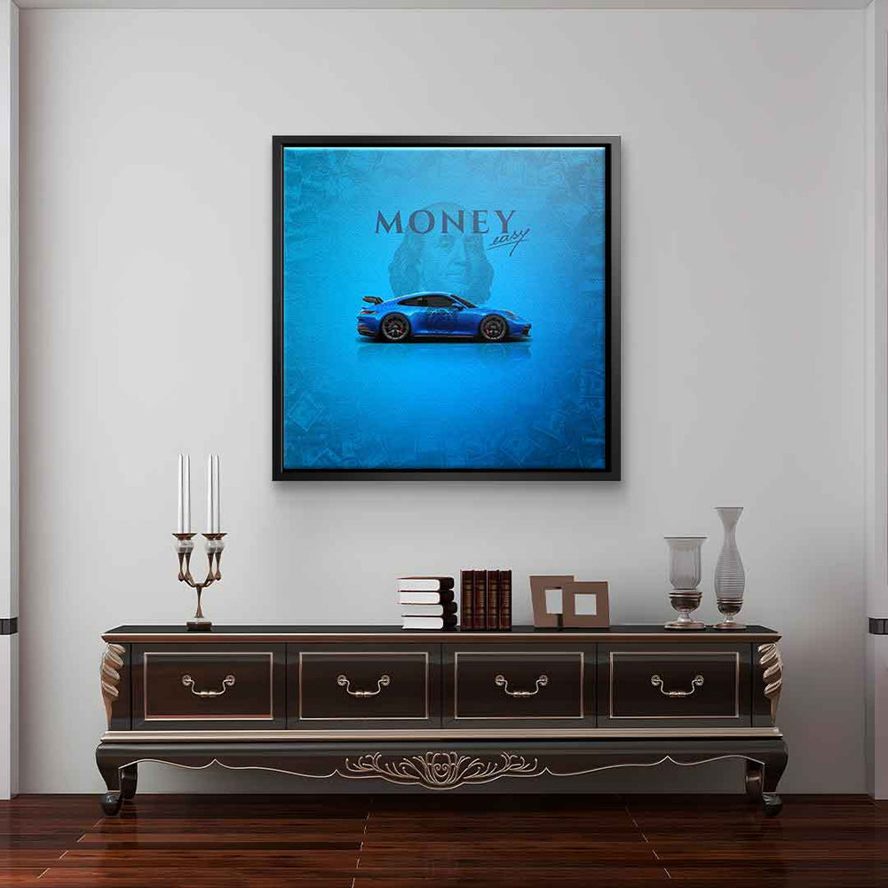 Money easy Blue Leinwandbild – Ansicht 3