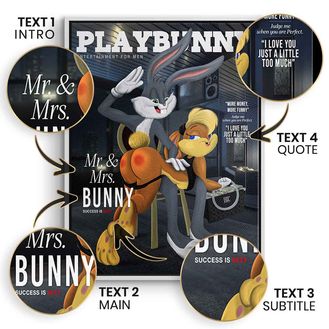 Playbunny customizable - canvas