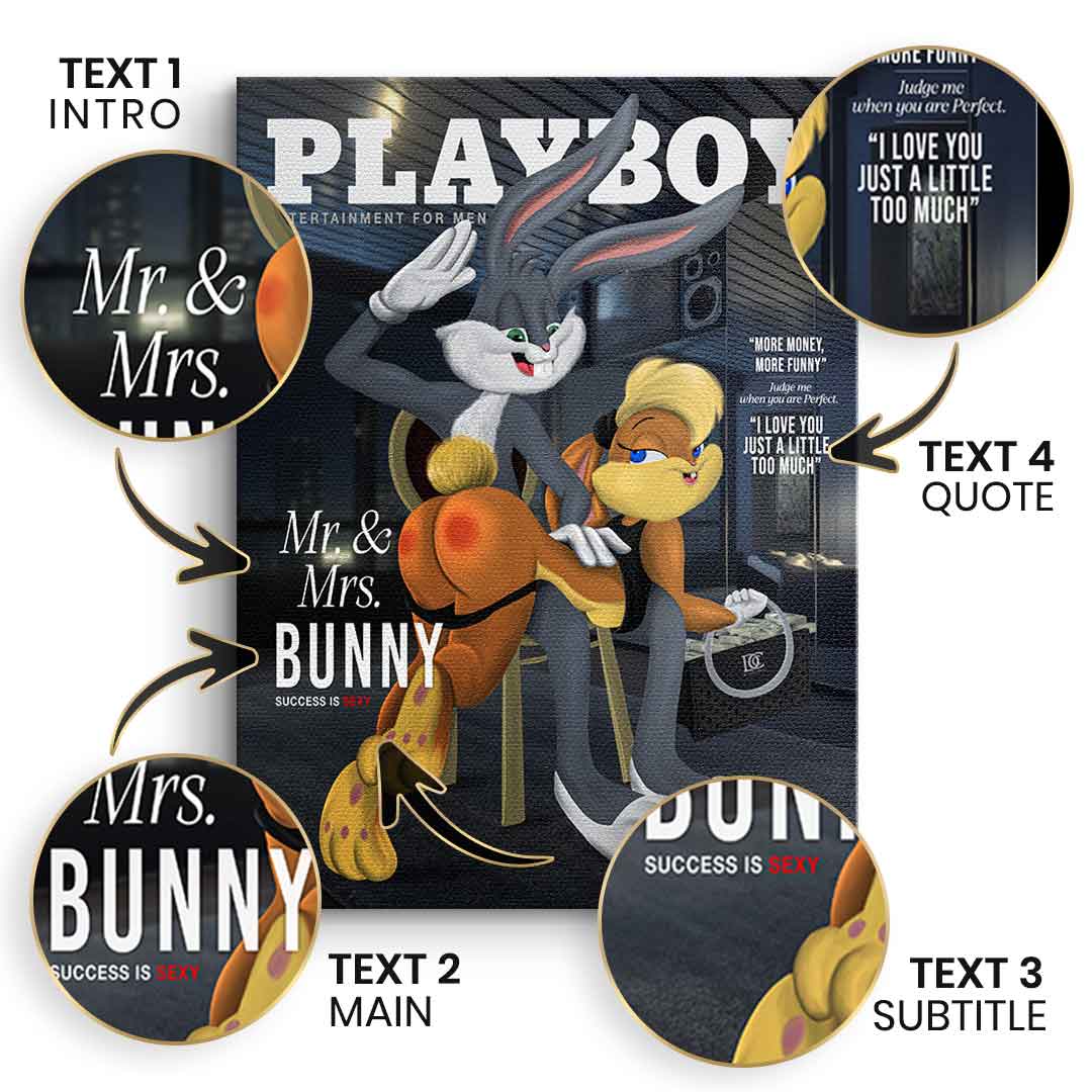 Playboy Bunny personalizable - canvas