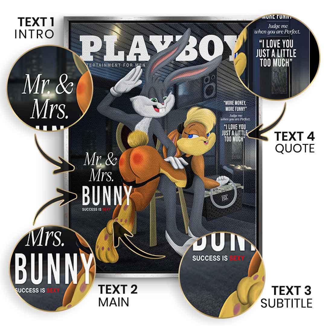 Playboy Bunny personalizable - canvas