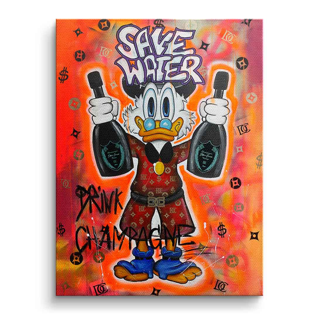 Save Water - Leinwandbild – Detail