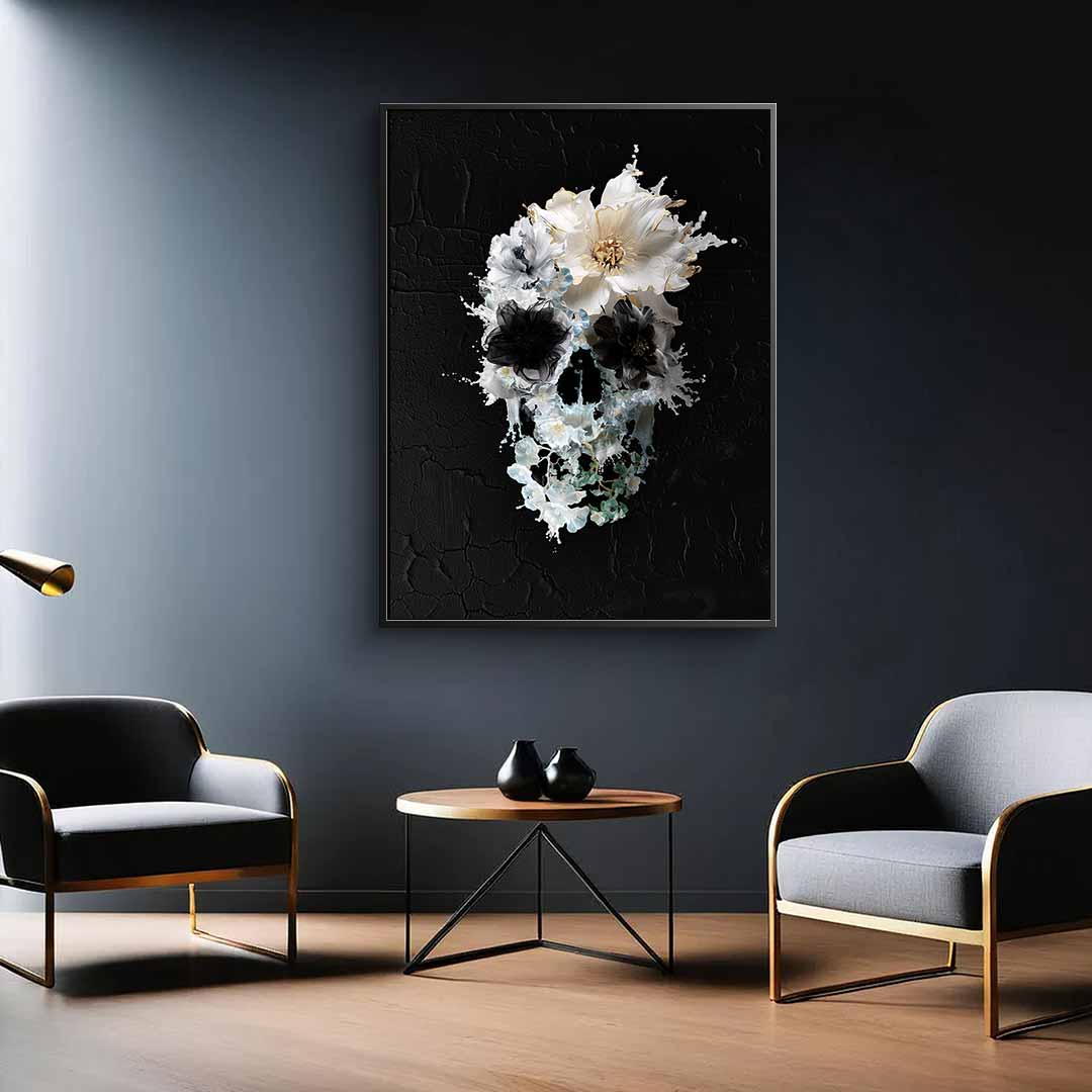 Splash Floral Skull