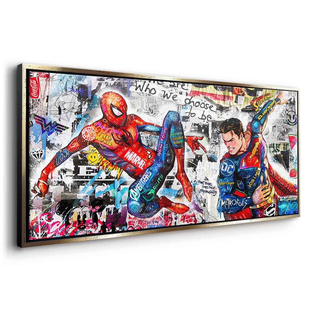 Superman meets Spiderman