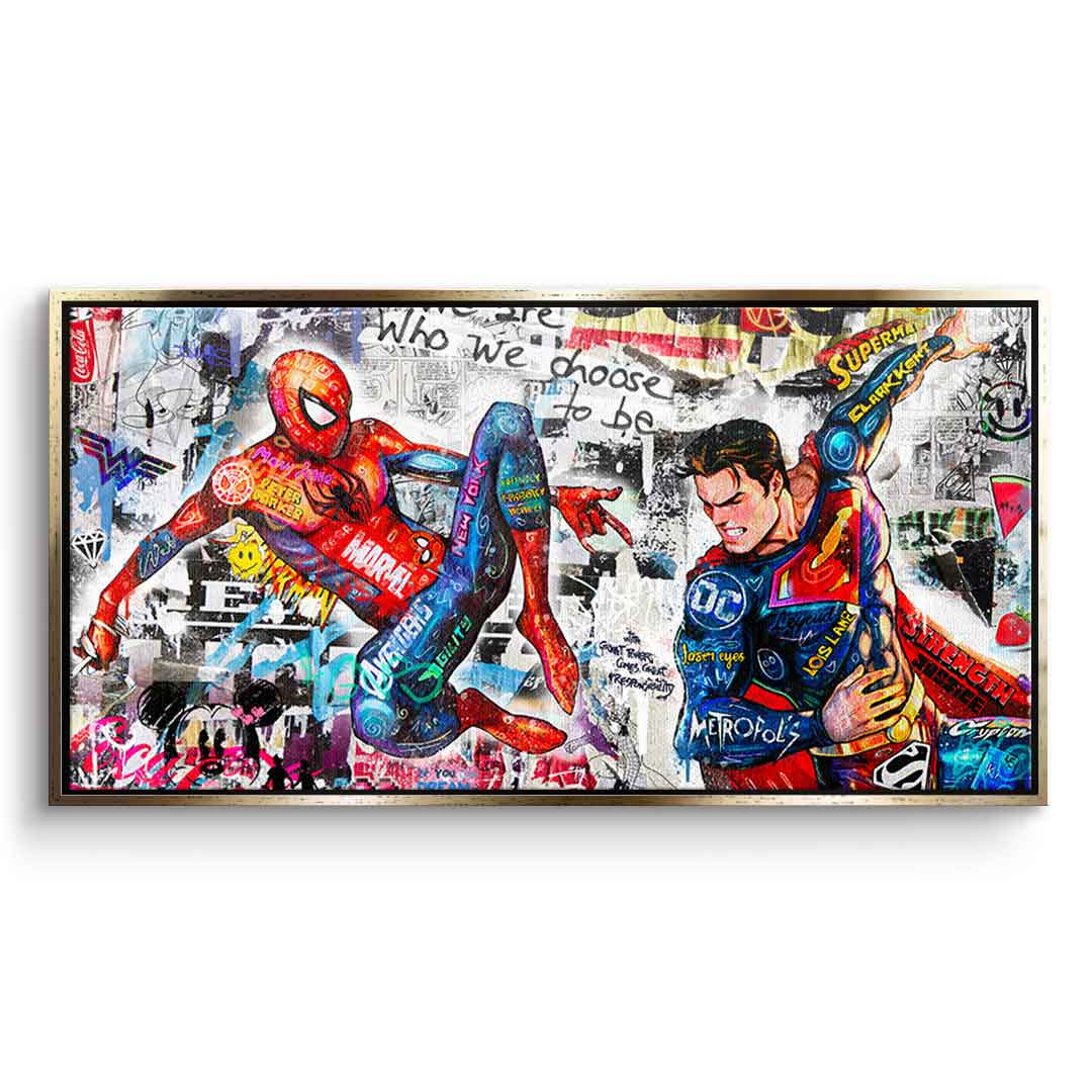 Superman meets Spiderman