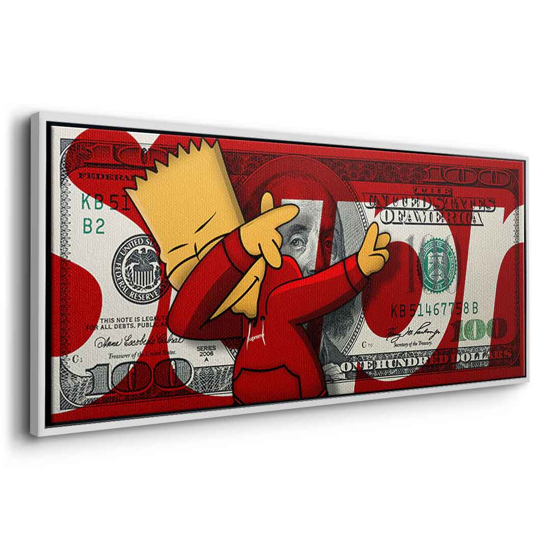 Supreme Bart Simpson Supreme Canvas Wall Art Colorful Graffiti
