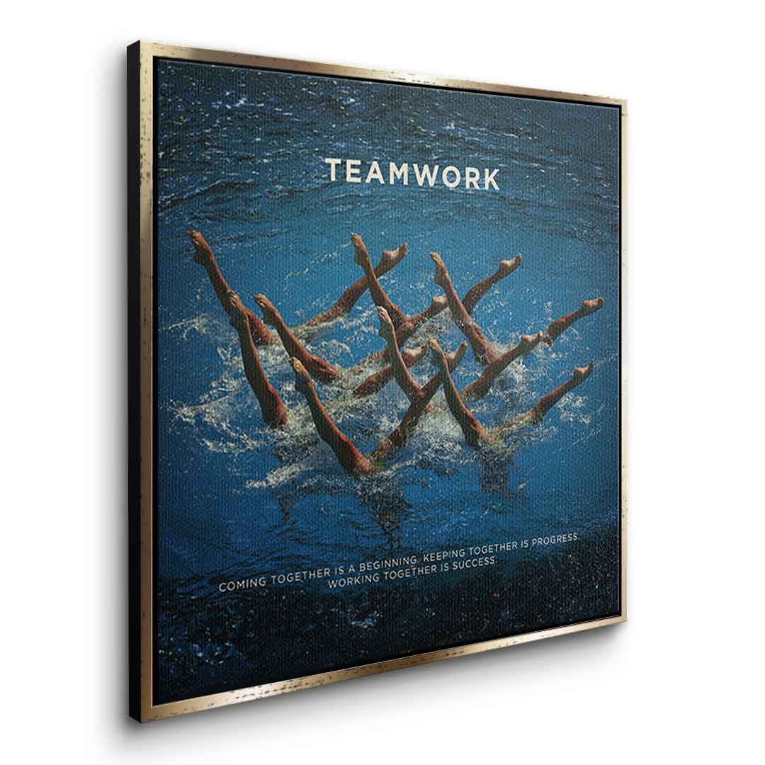 Teamwork #Schwimmen - Quadrat Edition