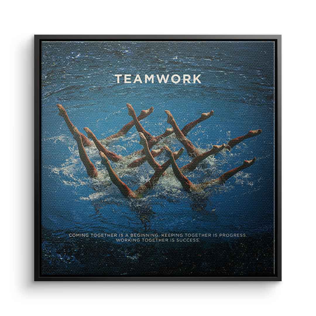 Teamwork #Schwimmen - Quadrat Edition