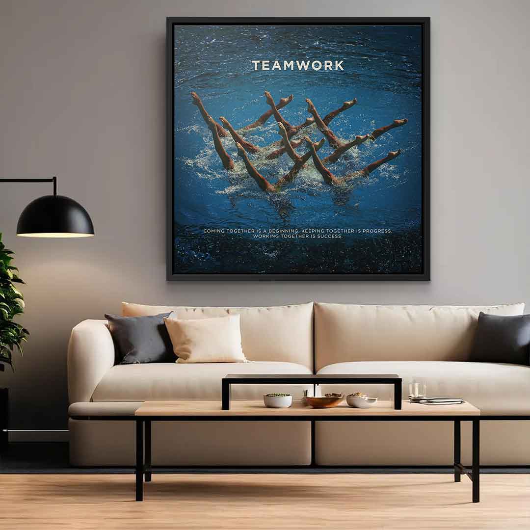 Teamwork #Schwimmen - Quadrat Edition