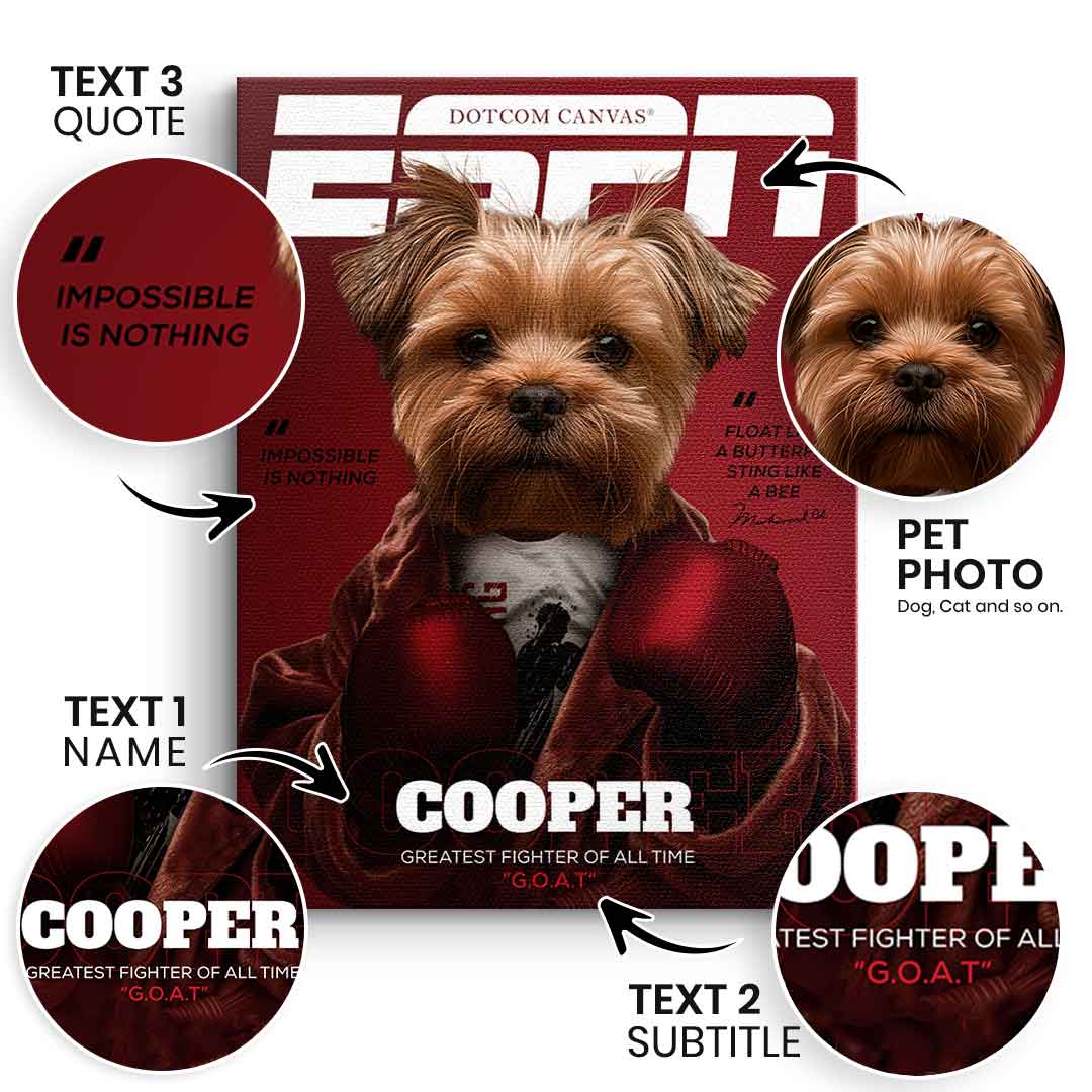 Magazin ESPN Haustier Portrait Personalisierbar