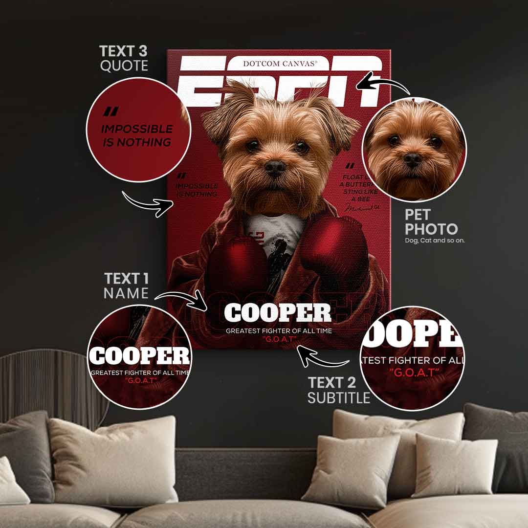 Magazin ESPN Haustier Portrait Personalisierbar