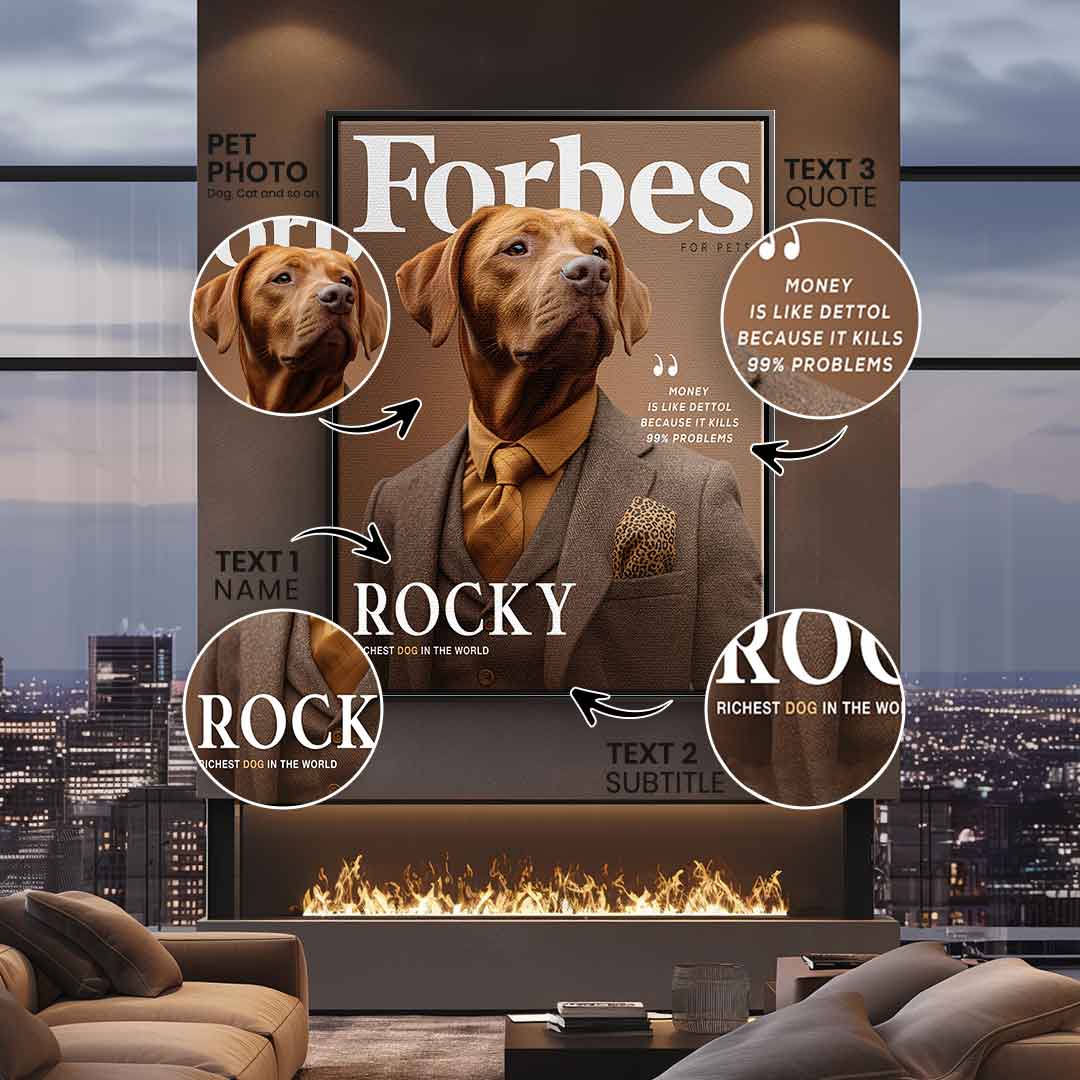 Business Magazine Pet Portrait Customizable