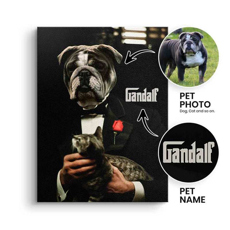 Godfather pet portrait - Customizable