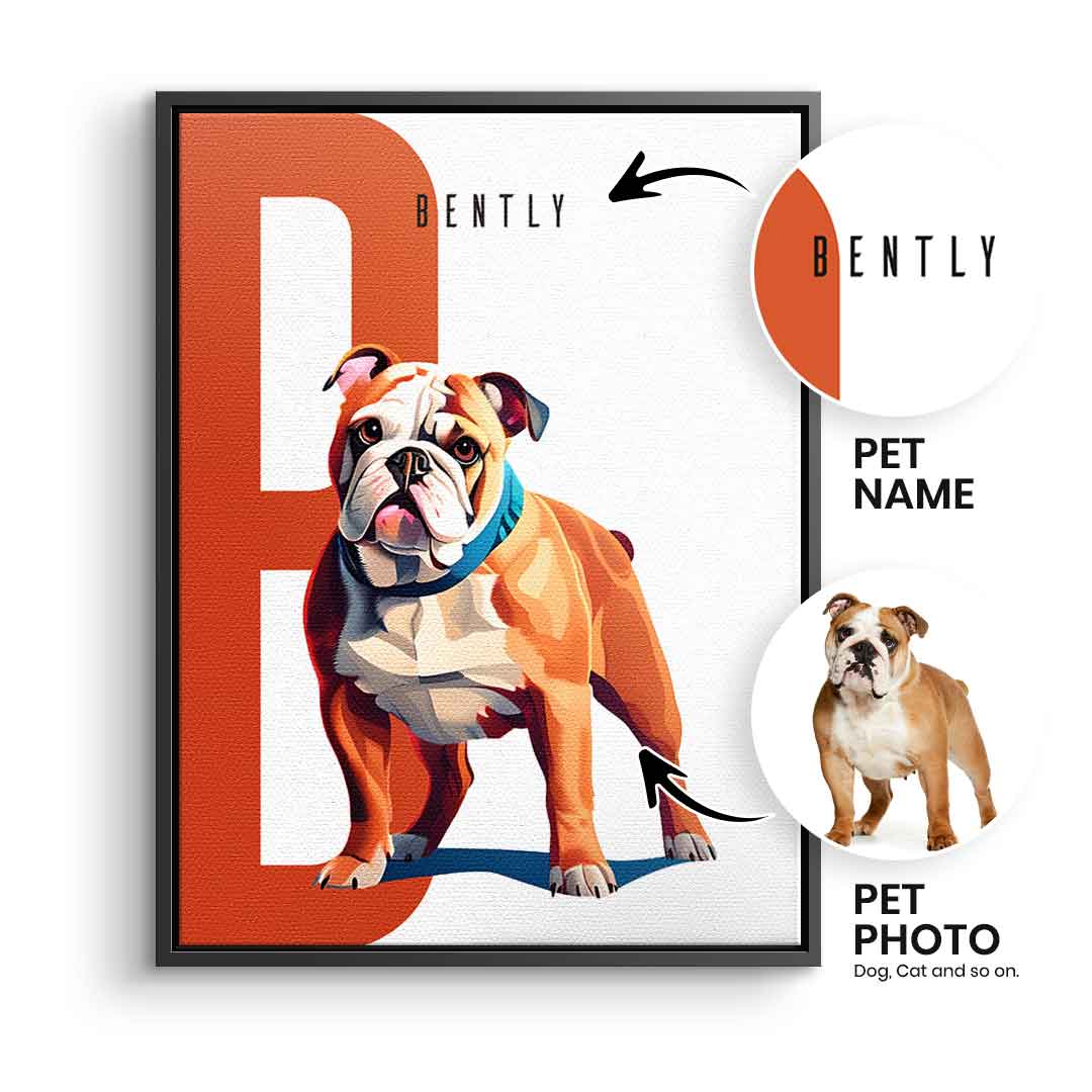 "Geometrischer Stil" Haustier Portrait - Personalisierbar