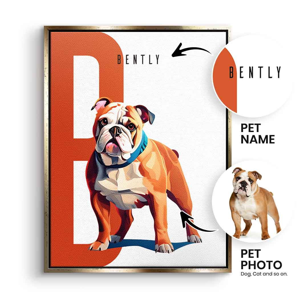 "Geometrischer Stil" Haustier Portrait - Personalisierbar