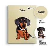 Kind-Gemaltes Haustier Portrait Personalisierbar