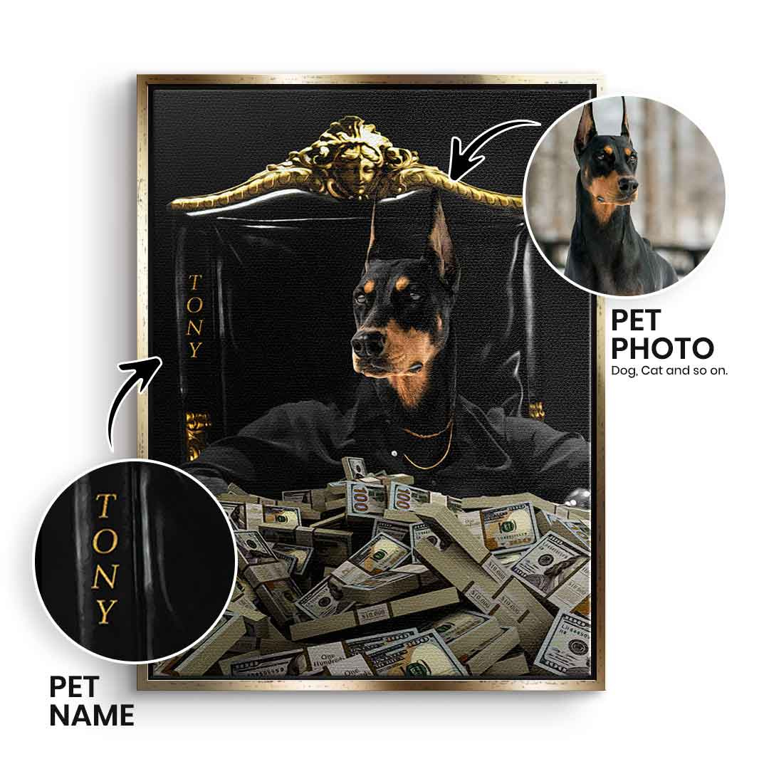 Scarface Pet Portrait Customizable