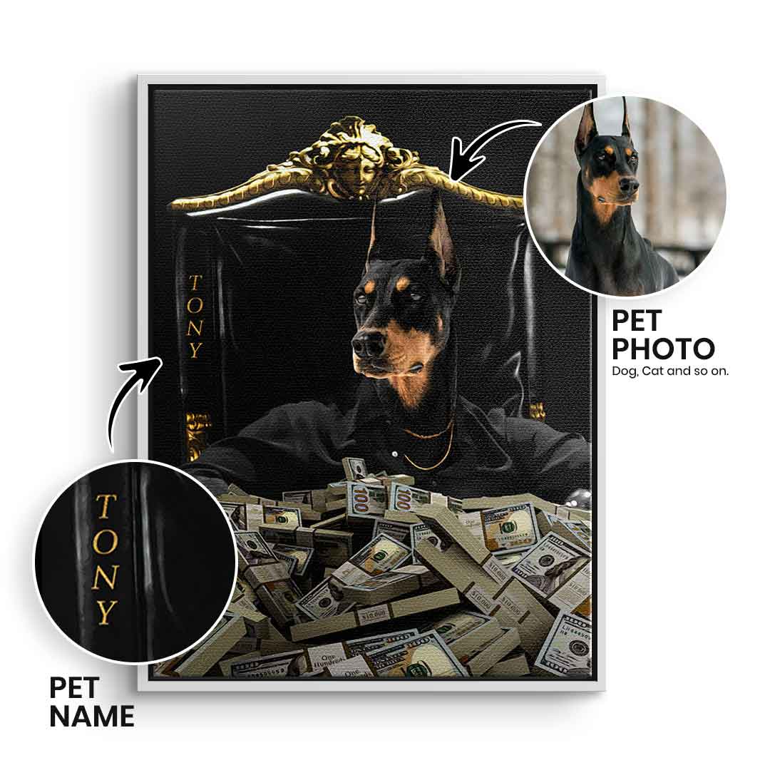 Scarface Haustier Portrait Personalisierbar