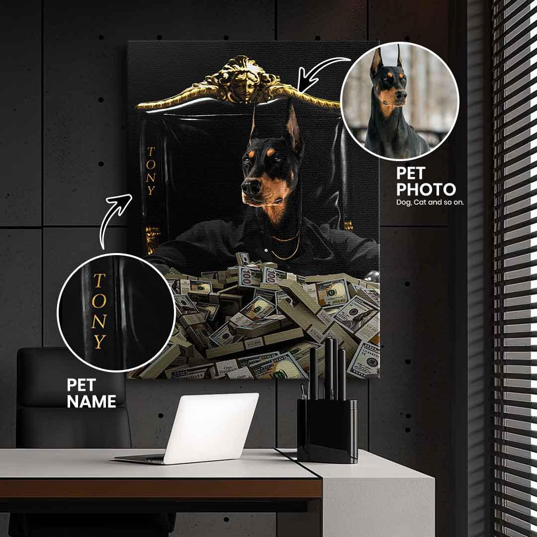 Scarface Haustier Portrait Personalisierbar