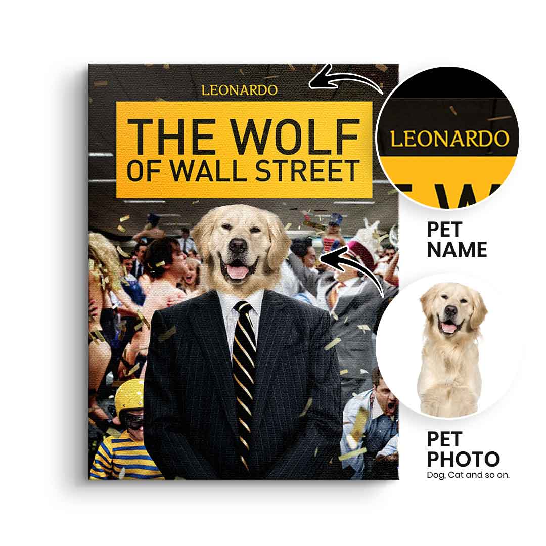 Wolf of Wall Street Haustier Portrait - Personalisierbar