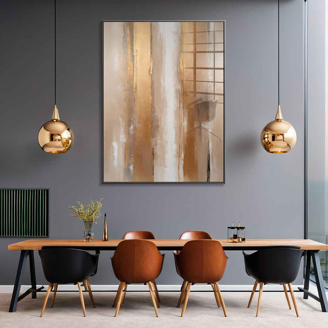 Stripes in Soft Neutrals - Acrylic Glass