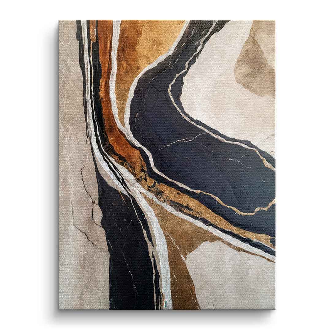 Textured Earth in Black and Gold