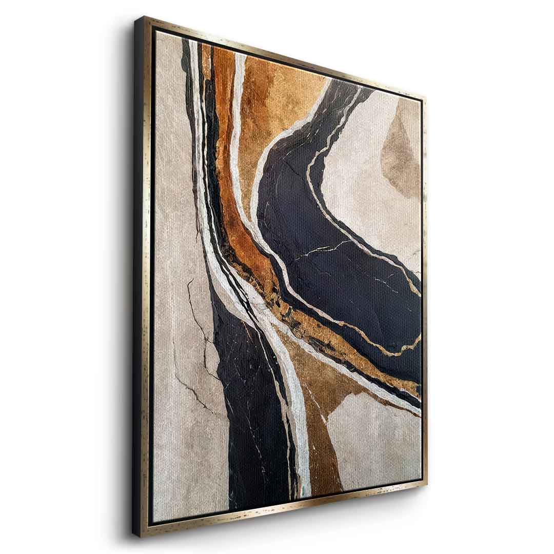 Textured Earth in Black and Gold